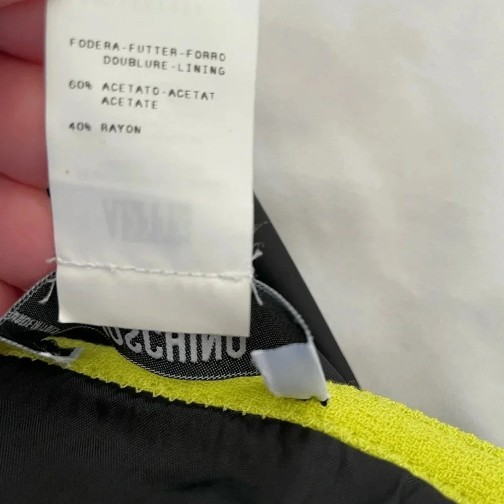 Moschino Black Mini Skirt with Yellow and Pink Accents - Picture 4 of 9